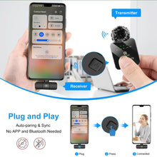 Load image into Gallery viewer, PULUZ Wireless Lavalier Microphone for Mobile Phone - 2 Type C